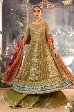 3 Piece Unstitched Embroidered Organza