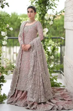 Farah Talib Aziz - Aanya Rose Pink French Chantilly Bridal