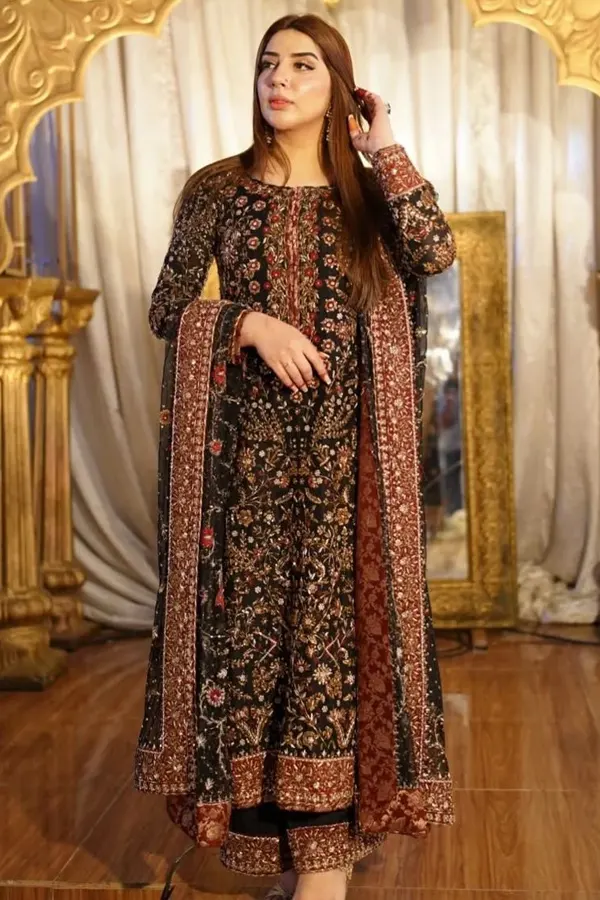 Haris Shakeel - Black Floral