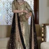 Haris Shakeel Gold & Black Dress