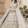Maria B Grey Bridal Collection Net Maxi Replica