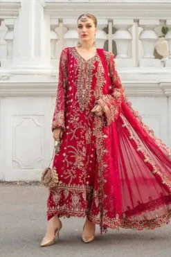 Maria B Unstitched Embroidered Chiffon Suit