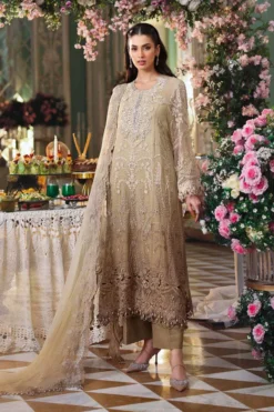 Maria b Chiffon | MPC-26-103-Olive Gold