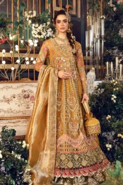 Maria.B 3 Piece Unstitched Embroidered Organza Suit | BD-2907