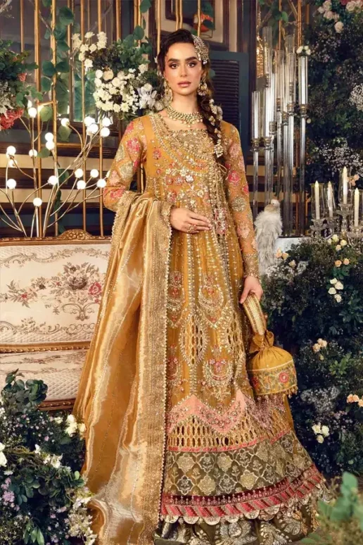 Maria.B 3 Piece Unstitched Embroidered Organza Suit | BD-2907
