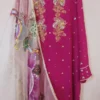 Pink Silk Dress by Rabia Kenaan
