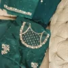 Unstitched 3pc Luxury Dress